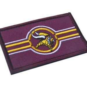 Viking Flag Epaulet Embroidery Velcro Label – Viking Purple, 8x5cm