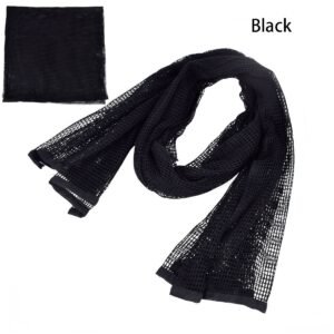 Breathable camouflage outdoor men’s and women’s scarves – Black, Average Size