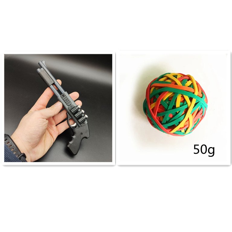 Plastic Rubber Band Gun Miniature Decoration Soft Bullet - Image 7