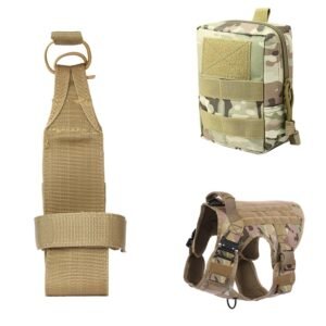 Tactical Dog Clothes Quick Disassembly Dog Vest Outdoor Pet Training Clothes – Cp camouflage set C, XL