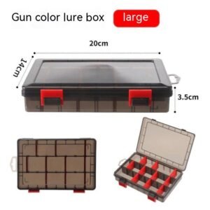 Bait Accessory Box Tool Box Stream Micro Fishing Set Lure Box Fishing Tackle Box – Large, HB210 Gun Color Lure Box