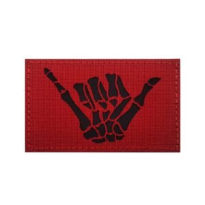 Ray Skull Finger Right Gesture 666IR Recognition Chapter Luminous Velcro Badge – M00159 10