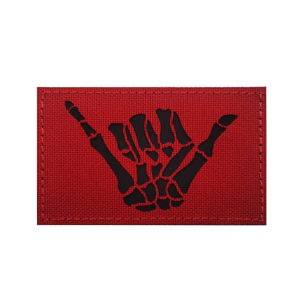 Ray Skull Finger Right Gesture 666IR Recognition Chapter Luminous Velcro Badge - Image 6
