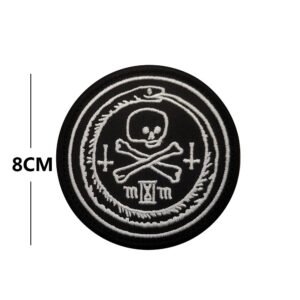 Triangle Skull Velcro Backpack Seal Embroidered Fabric Patch – V01165 Style