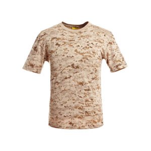 Summer Cross-border European Size Outdoor Army Fan Round Neck Tactical Top Half Sleeve Men’s Cotton Tactical Camouflage T-shirt Short Sleeve – Desert Digital, L