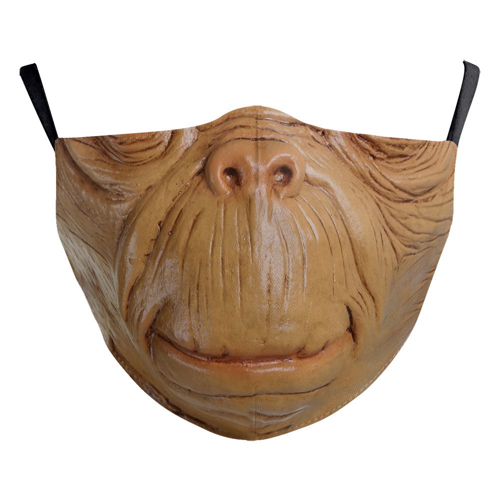 Halloween Digital Printing Funny Horror Face Double Layer Dust Mask - Image 8