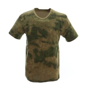 Summer Cross-border European Size Outdoor Army Fan Round Neck Tactical Top Half Sleeve Men’s Cotton Tactical Camouflage T-shirt Short Sleeve – Green Ruins FG, XXL