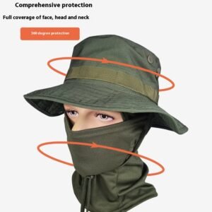 Camouflage Boonie Hat Army Summer Breathable Sun-proof Army Fans Rounded Hat