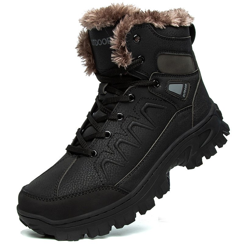 Men's Plus Size Warm High Top Outdoor Cotton Shoes - Image 6