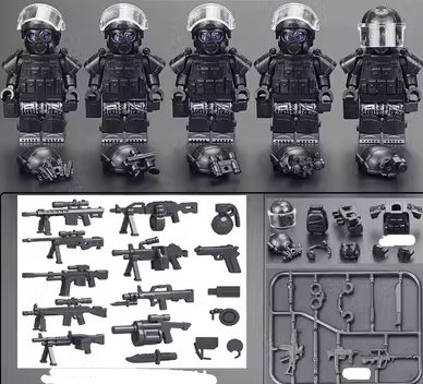 Chinese Building Blocks Military Gas Special Police Special Forces Doll - Image 10