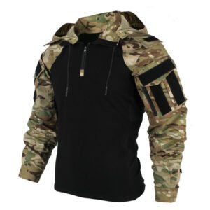 Black And Gray Industrial Attack SP2 Tactical Top Battle Suit – CP Camouflage Top, XXL