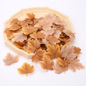 Simulation Leaf Perilla Maple Decoration Diy Scrapbook Shooting Props – 4style, 50PCS