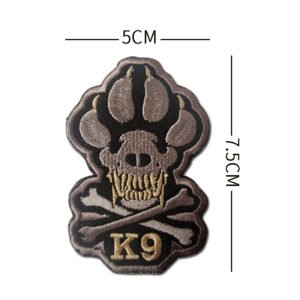 PVC Rubber Velcro Dog Claw Patch – Embroidery Cross Bone