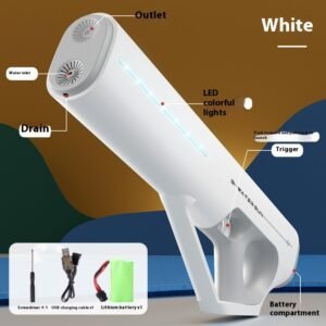 Automatic Water Feeding Pulse Electric Water Gun Toy – White