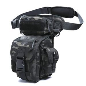 ANTARCTICA Waterproof Military Tactical Drop Leg Pouch Bag Type B Cross Over Leg Rig Outdoor Bike Cycling Hiking Thigh Bag – Dark Camo