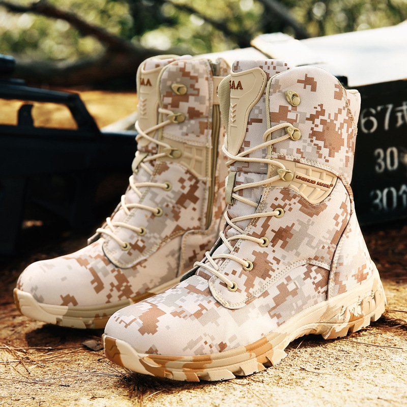 Men's Camo Outdoor Casual High Top Tactical Military Boots - Image 5