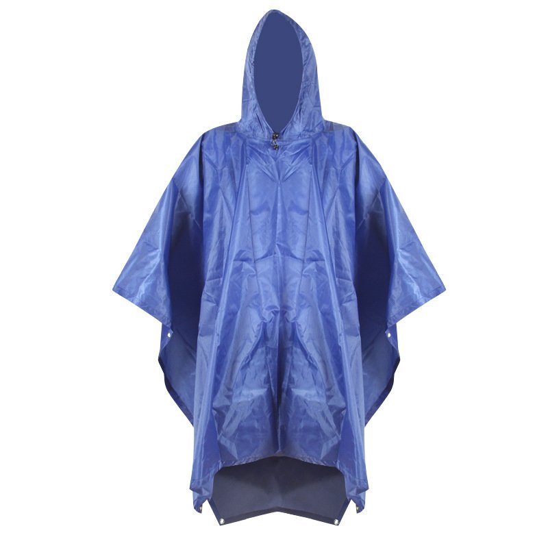 Camouflage Raincoat Three-in-one Mountaineering Multifunctional PU Waterproof Canopy And Floor Mat Raincoat - Image 3