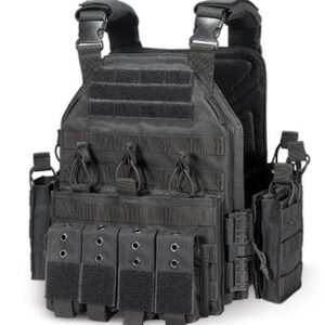Quick Dismantling Tactical Vest Outdoor Military Fan CS Protective Equipment 6094 Combat Tactical Vest Camouflage Suit – Black