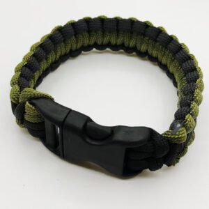 Paracord Outdoor Survival Seven-core Emergency Escape Life-saving Bracelet – Black Army Green
