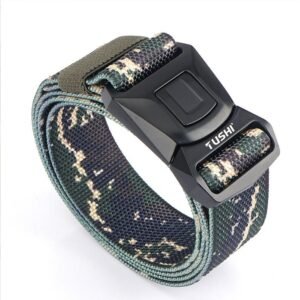Safety Buckle Nylon Men’s Multifunctional Tactical Belt – Tabby camouflage, 125cm