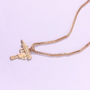 Fashion New Product Uzi Small Pistol Pendant Necklace