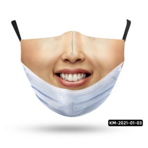 Strange Face Mask Parody Simulation Printing Adult – J
