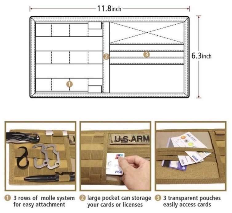 Sun Visor Clip For Tactical Vehicle Multifunctional ID Pack - Image 2