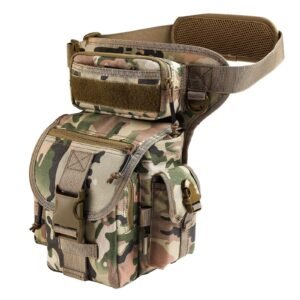 ANTARCTICA Waterproof Military Tactical Drop Leg Pouch Bag Type B Cross Over Leg Rig Outdoor Bike Cycling Hiking Thigh Bag – Camo