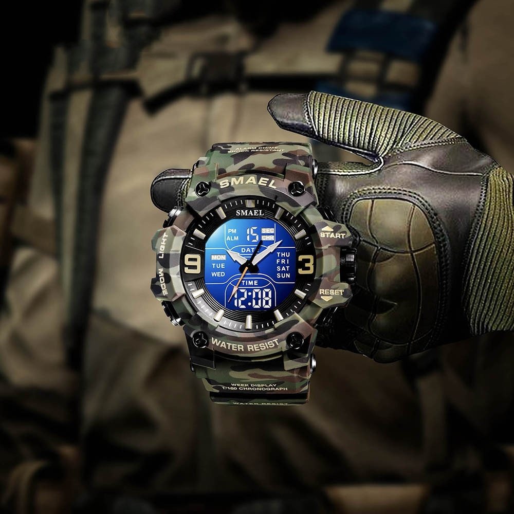Outdoor Waterproof Electronic Watch Camouflage Sports Luminous Tactics - Image 2