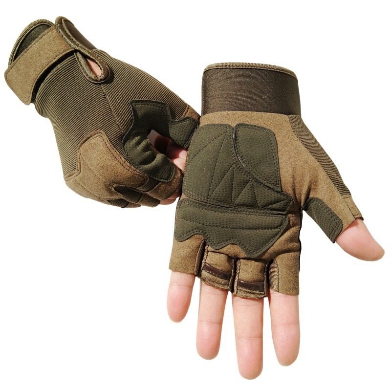 Men's And Women's Camouflage Outdoor Half-finger Gloves - Image 4