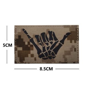 Ray Skull Finger Right Gesture 666IR Recognition Chapter Luminous Velcro Badge – M00159 9