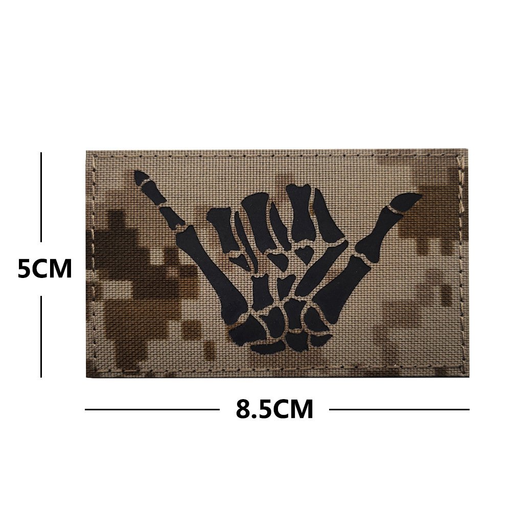 Ray Skull Finger Right Gesture 666IR Recognition Chapter Luminous Velcro Badge - Image 5