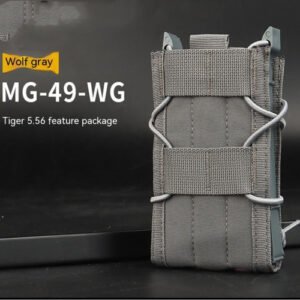 Real-life Tactical Elastic Single Connection Bag Outdoor Running Sports – Gray, Below 20L