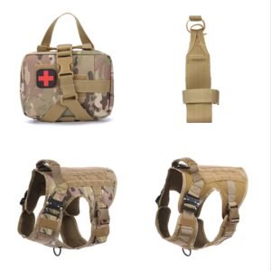 Tactical Dog Clothes Quick Disassembly Dog Vest Outdoor Pet Training Clothes – Cp camouflage set A, L