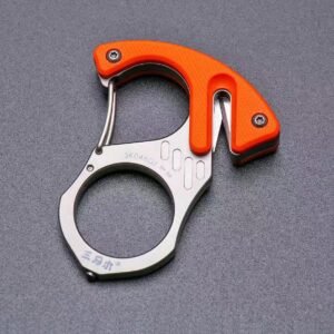 Stainless Steel Multifunctional Keychain Self Defense Tool – 046Orange