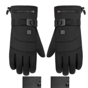 Winter Electric Heated Gloves Motorcycle Touch Screen Gloves – Battery box type A1, One size