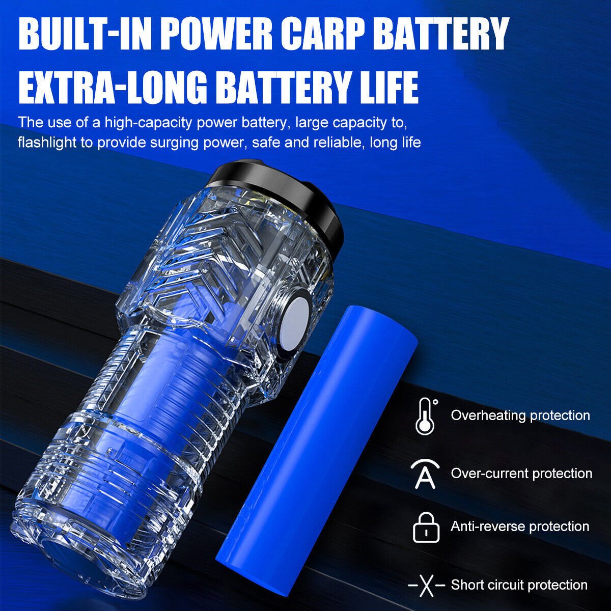 Mini Tactical LED Torch Super Bright Pocket Camping Flashlight USB Rechargeable - Image 4