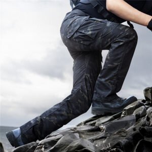 Outdoor Trousers Waterproof And Windproof Multi-pocket Loose Camouflage Trousers – Camouflage, 2XL
