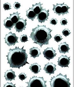 Simulation Bullet Hole Scratches Cover Decorative Car Stickers Cracks Modified 3d Creative Waterproof – Bullet hole1
