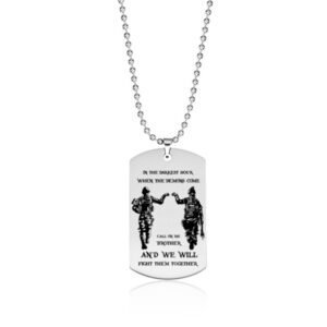 Stainless Steel Military Necklace Laser Engraving – NXD6