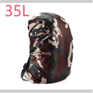 Waterproof Camo Backpack Cover – Green Camouflage, 35L