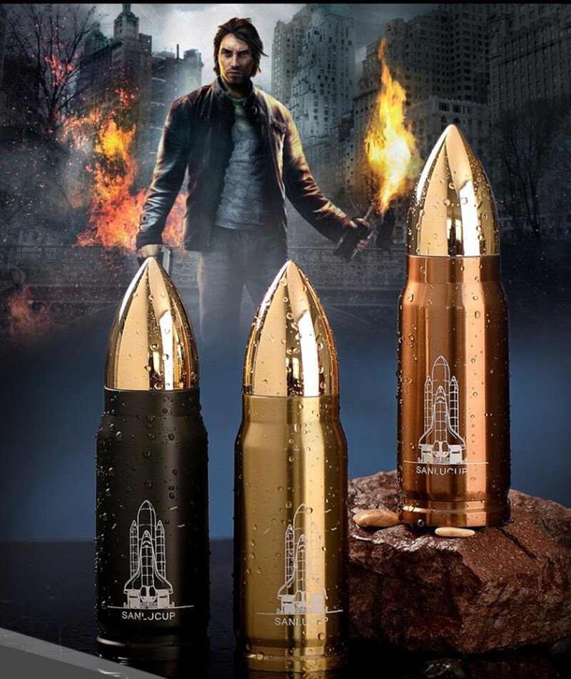 350ML Bullet Stainless Steel Vacuum Cup Thermos - Image 4