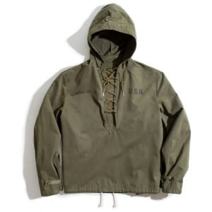 American Retro WWII Navy Deck Suit Short Trench Coat – Green, M