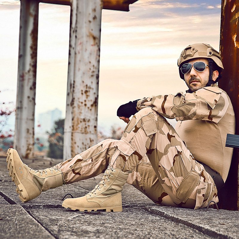New Martin Boots Men's Leather High-Top Military Boots - Image 3