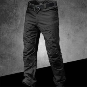 Overalls Men’s Self-cultivation Wear-resistant Military Fan Training Pants – Black, 2XL