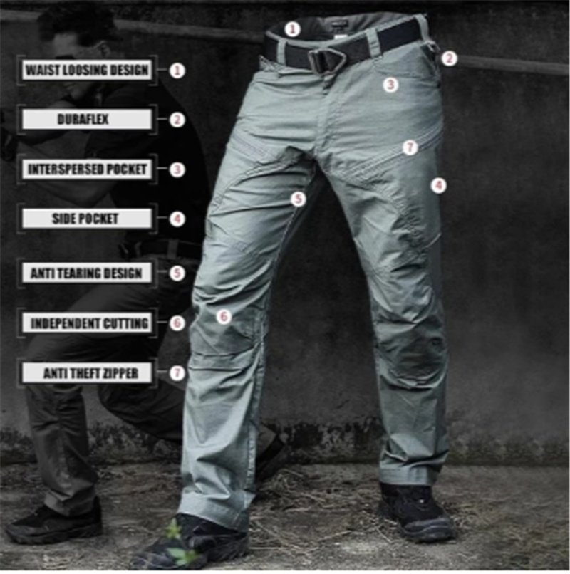Overalls Men's Self-cultivation Wear-resistant Military Fan Training Pants - Image 7
