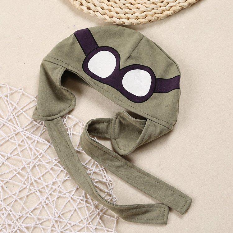 Aviation Pilot Long Sleeve One Piece Hat Army Green Romper - Image 4