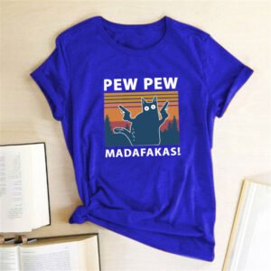 Pew Pew Madafakas T-Shirt – Blue, XS