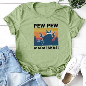 Pew Pew Madafakas T-Shirt – Green, 4XL