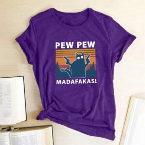 Pew Pew Madafakas T-Shirt – Purple, S